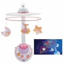  KARUSELĖ CHICCO MAGIC STARS COT MOBILE– PINK