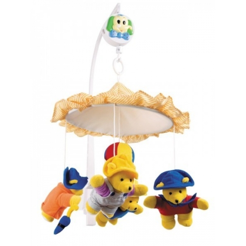MUZIKINĖ KARUSELĖ CANPOL BABIES "BEARS WITH HATS UNDER THE UMBRELLA"
